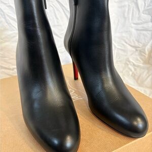 Christian Louboutin Pumppie Booty 85 Black Calf | NEW | Box + Dust Bags | 9B